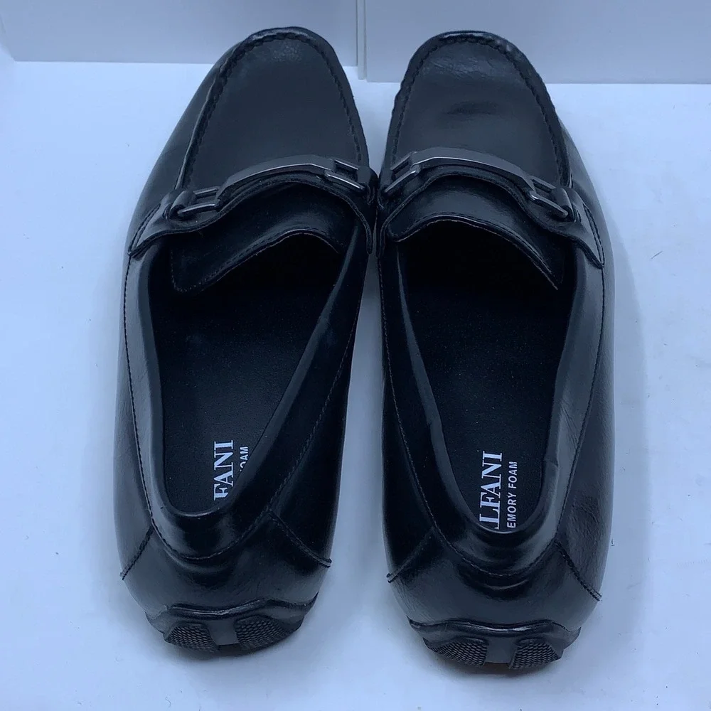 Alfani Mens 9.5M Black Egan Metal Bit Memory Foam Driver Loafers New